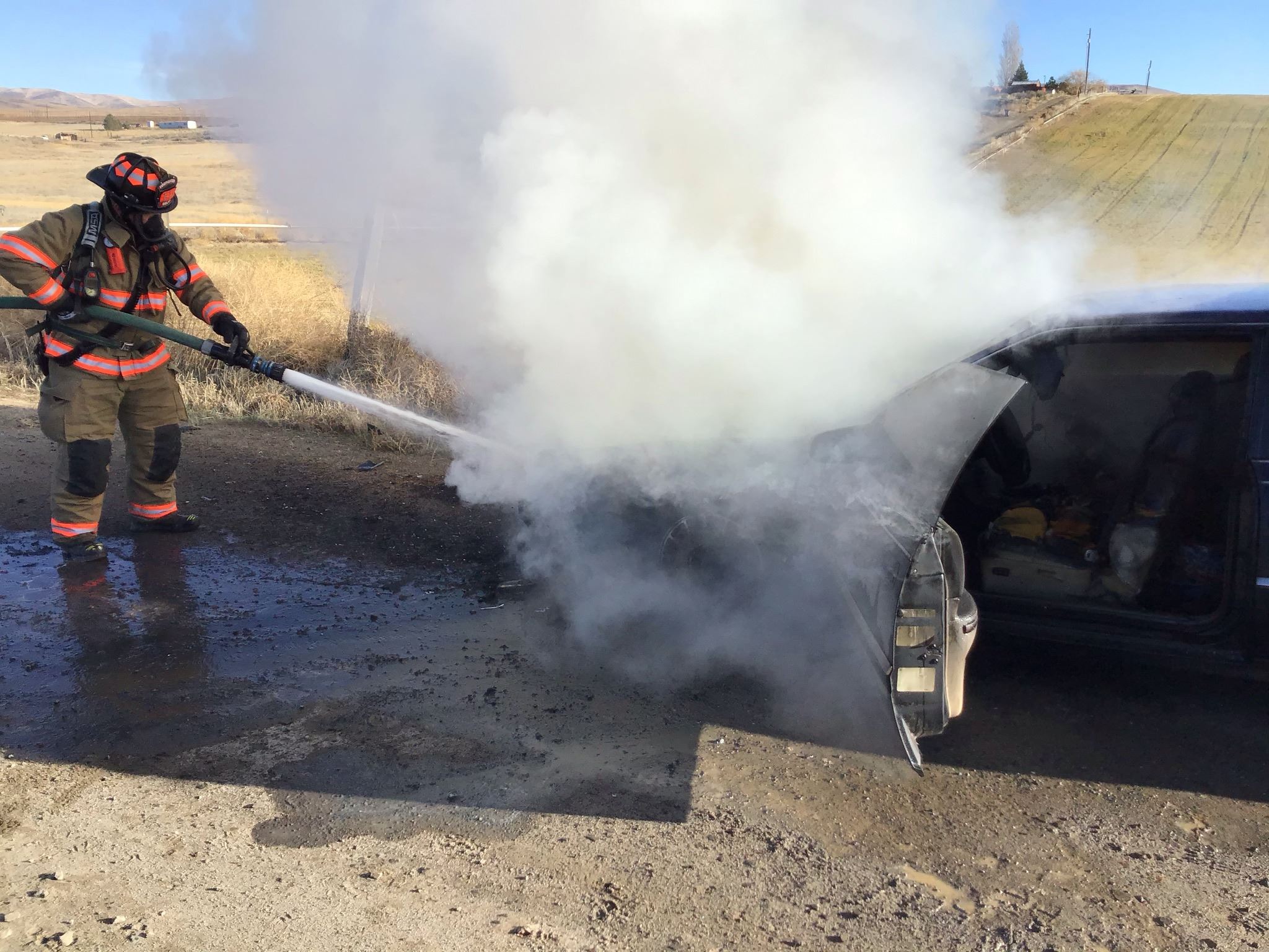 Fire Rescure Person Rescuing the Car